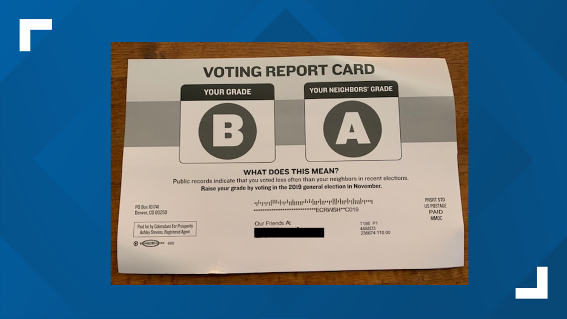 What's With The 'voting Report Card' Sent To Colorado Voters? | 9news.com