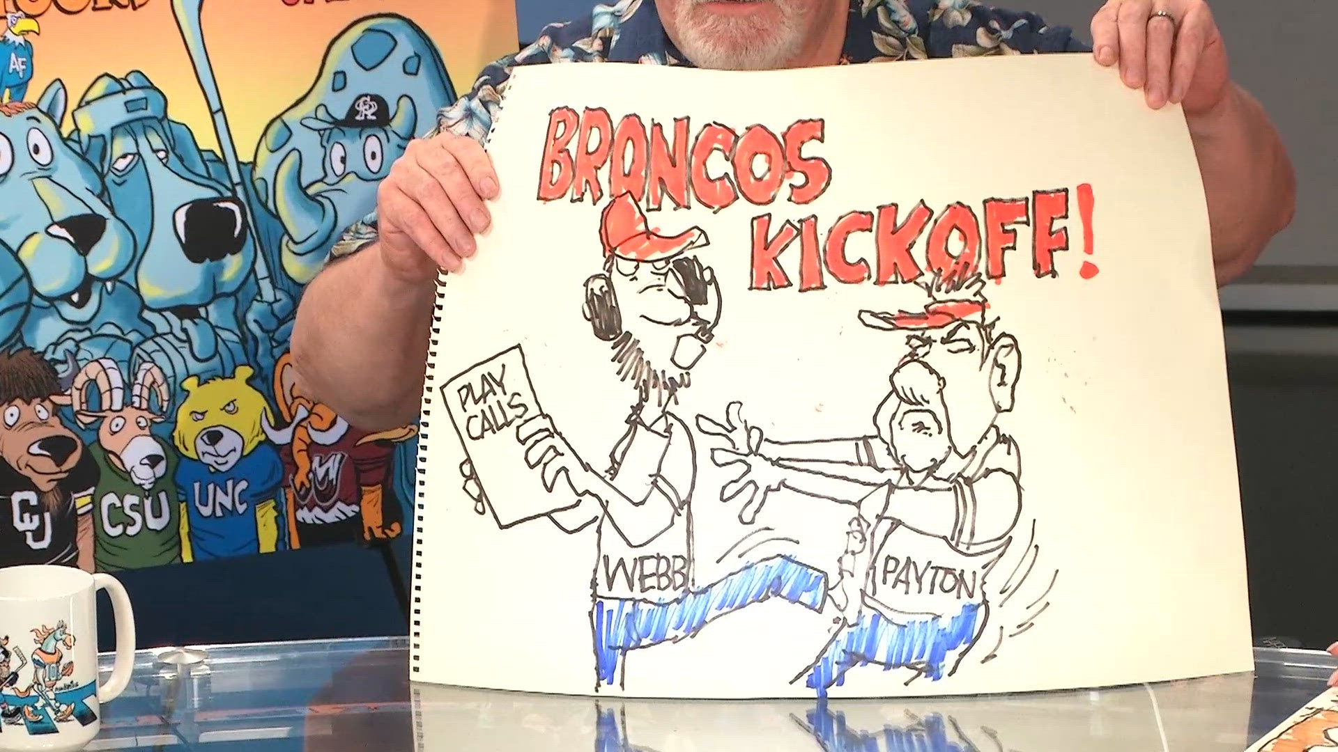 Drew Litton cartoon after Broncos' first preseason game | 9news.com