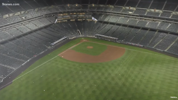 WATCH LIVE: Snow falls at Denver's Coors Field