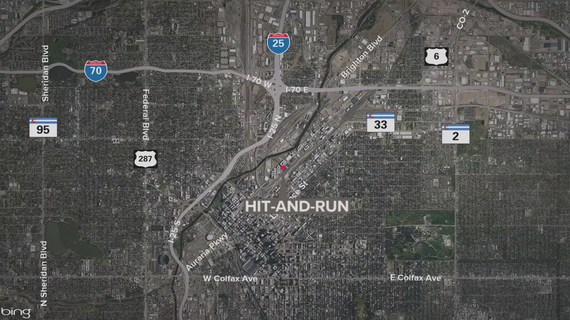 Police are looking for a gold 2007 Toyota Camry with Colorado license plate DKSU29 in connection with the crash.