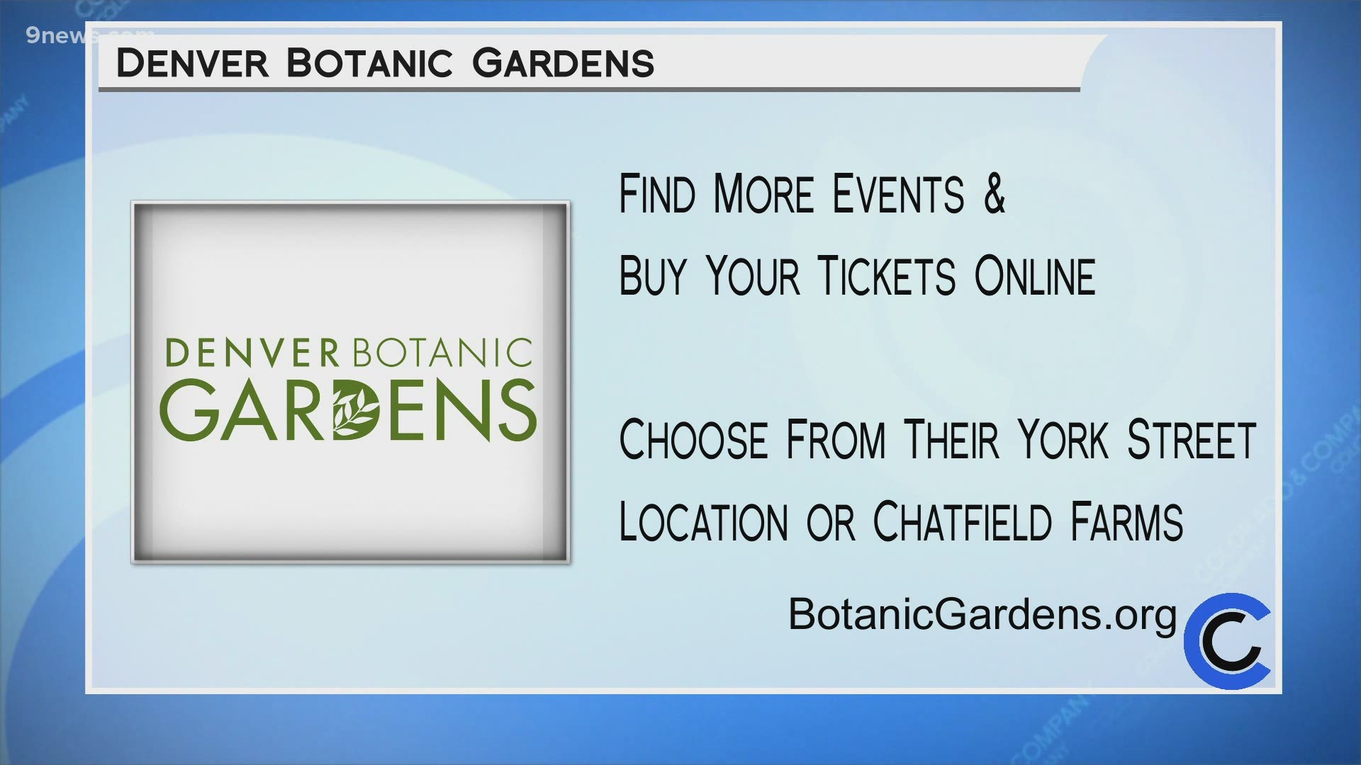 The Botanic Gardens are doing timed entries and online ticketing to keep you safe. Find a full list of events and get your tickets at BotanicGardens.org.