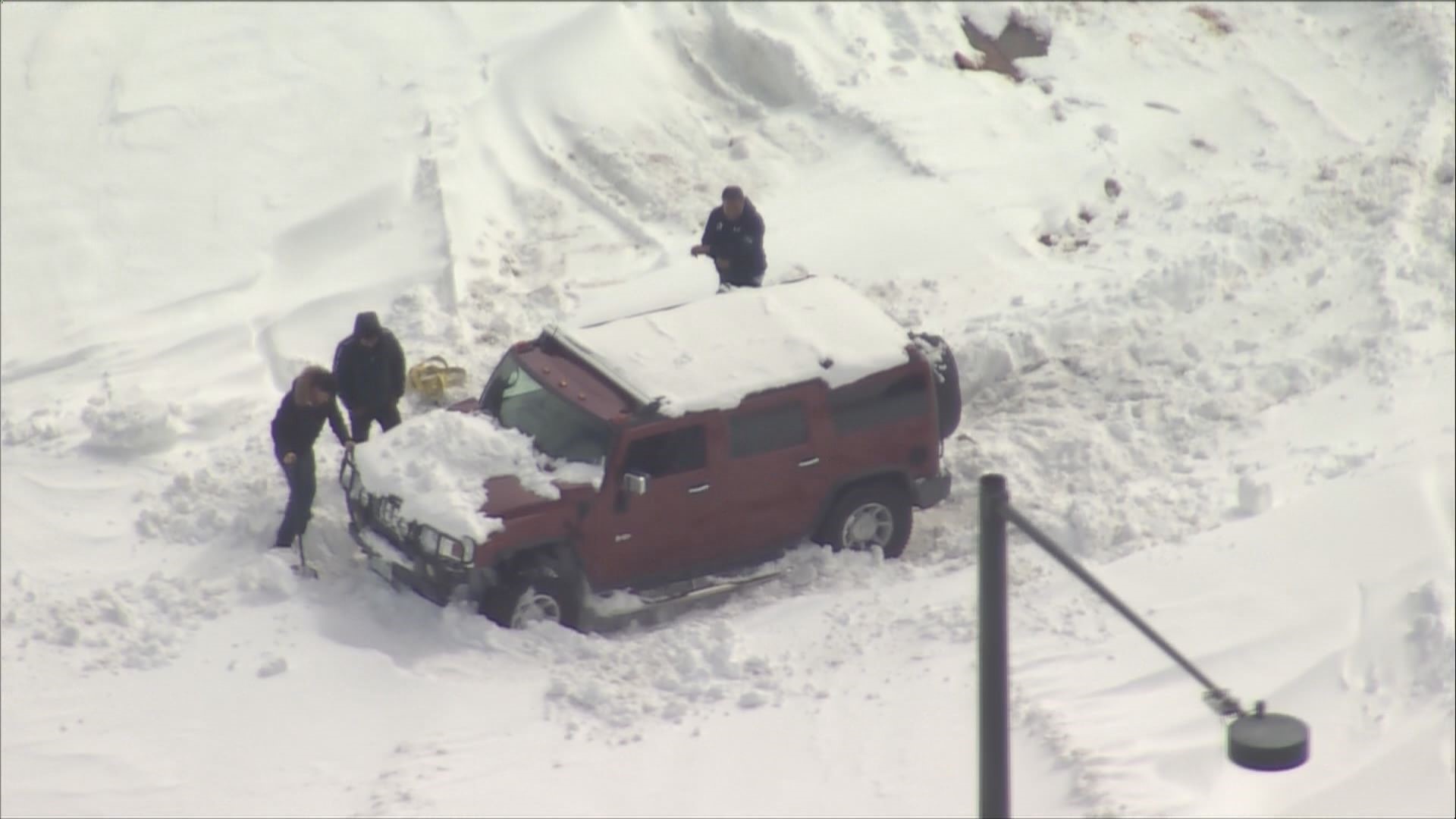 Aerial footage of the March 2021 blizzard in Denver | 9news.com