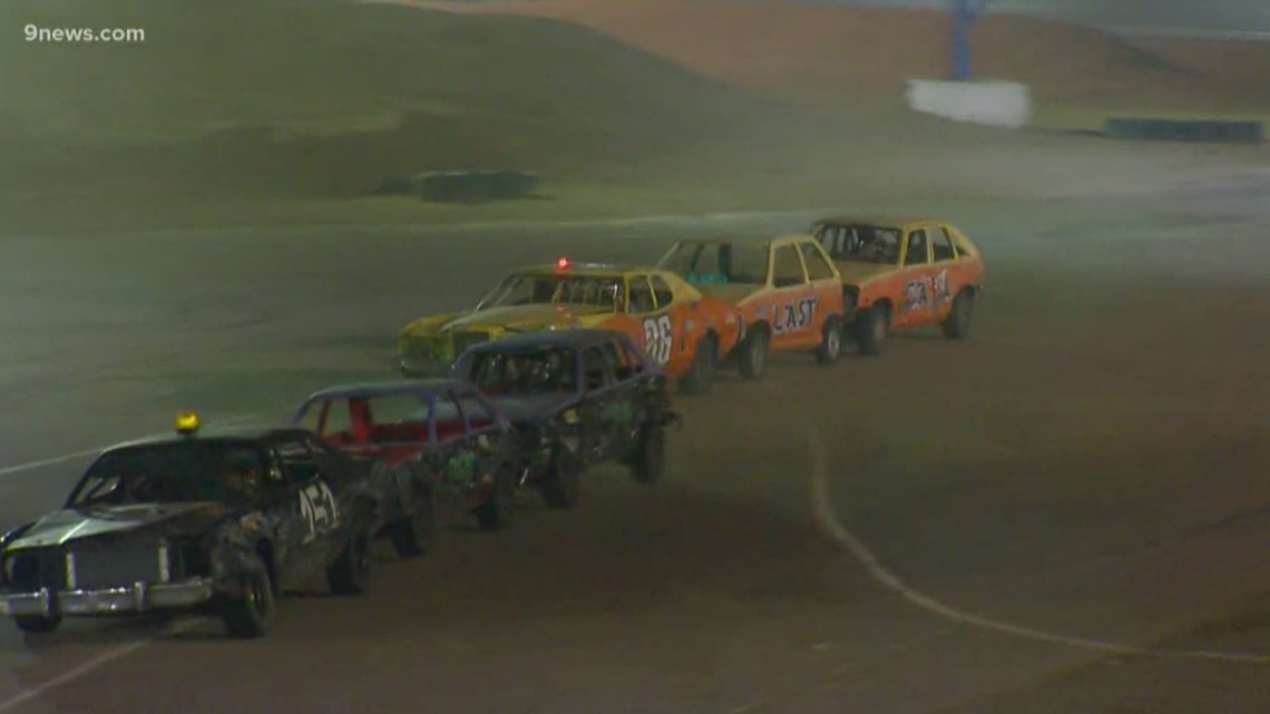 Train racing at Colorado National Speedway in Dacono
