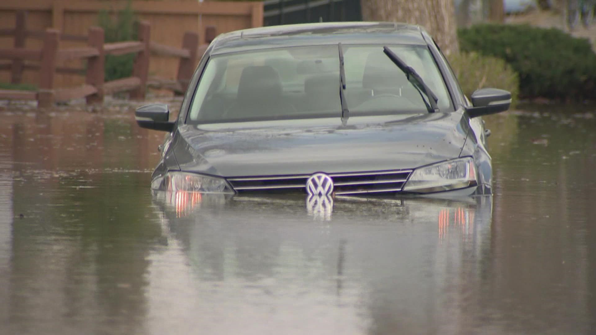 Denver Water said crews faced several obstacles in trying to stop flooding when two pipes burst in the Berkeley neighborhood on Sunday.