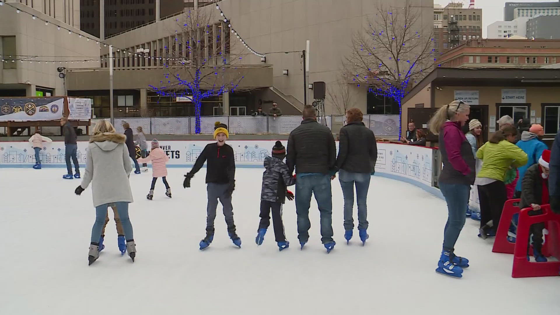 The downtown Denver ice rink at Skyline Park is opening Thursday with a special celebration planned to kick things off.