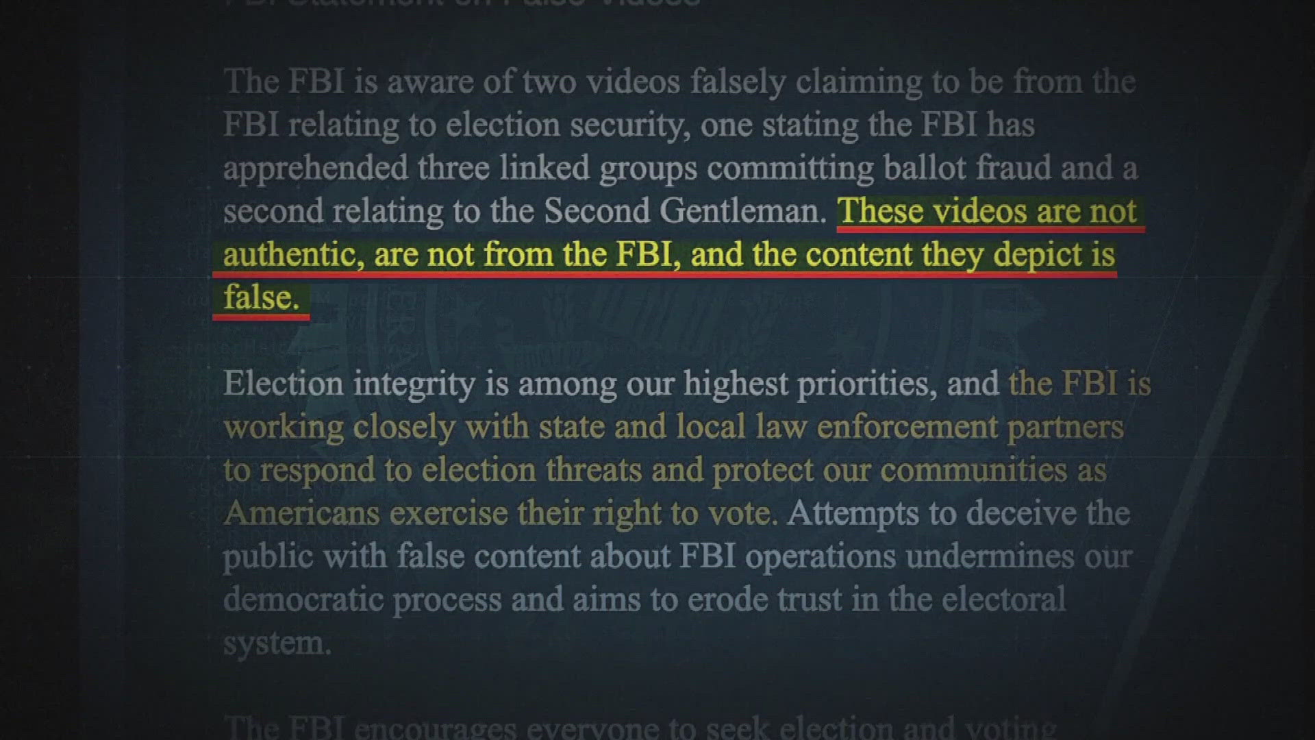 FBI warns of fake election videos | 9news.com