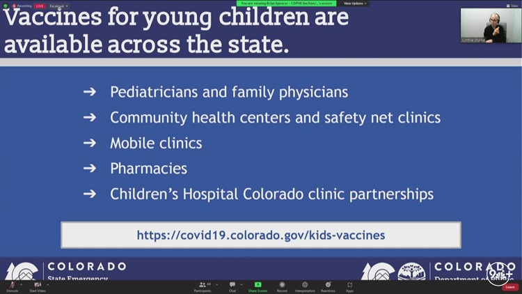 State health officials give update on cases, vaccine for young children