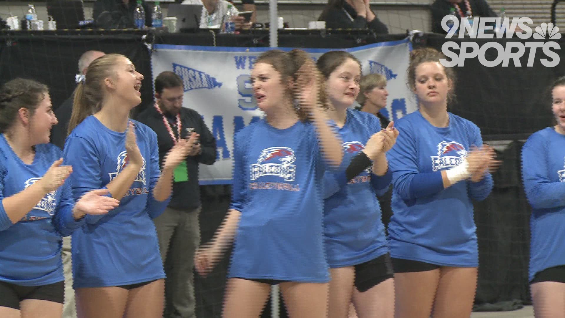 The No. 4 Wildcats swept the No. 6 Falcons in three sets to take the title.