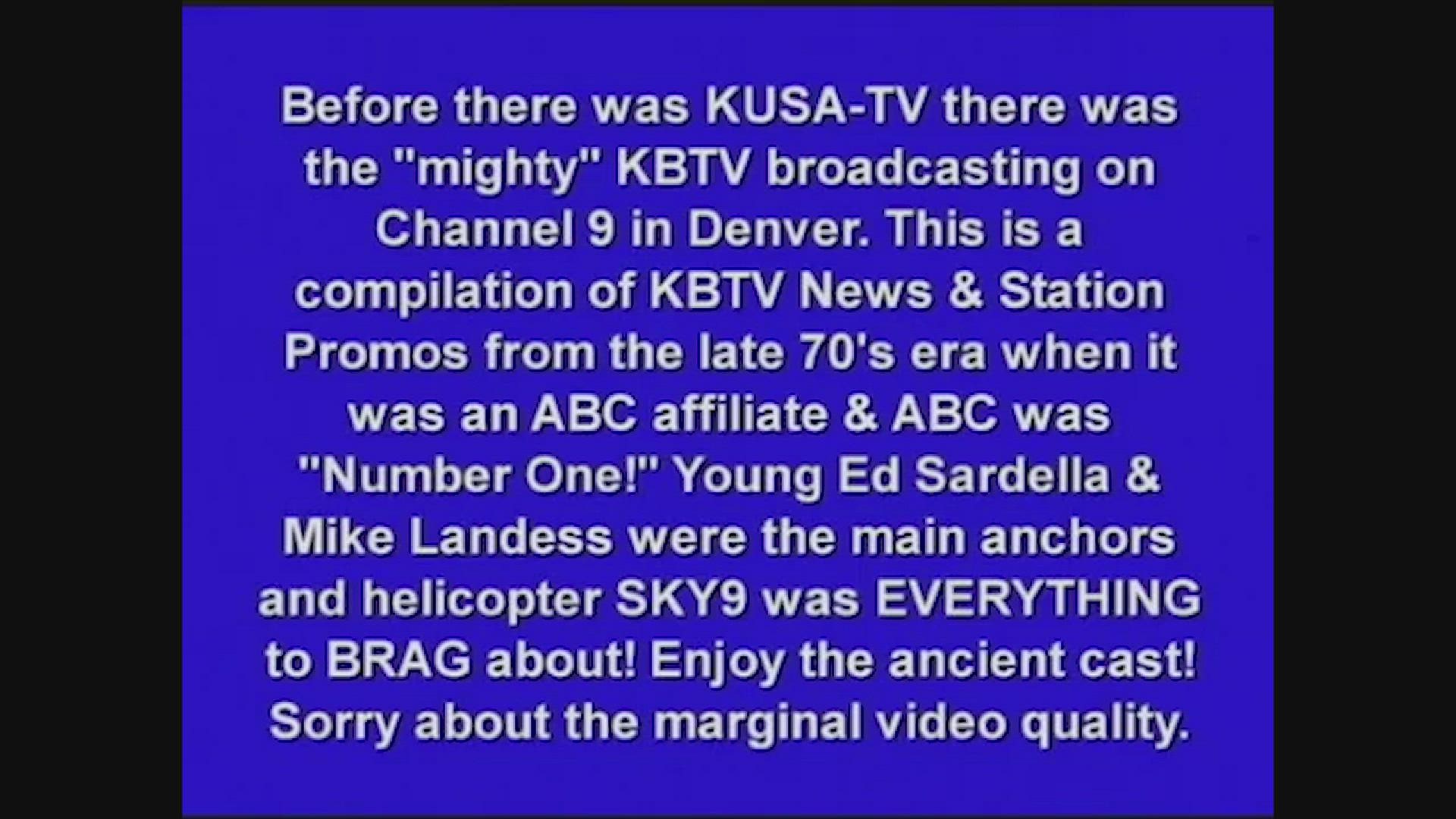 This is a compilation of KBTV News & station promos from the late 70's and early 80's