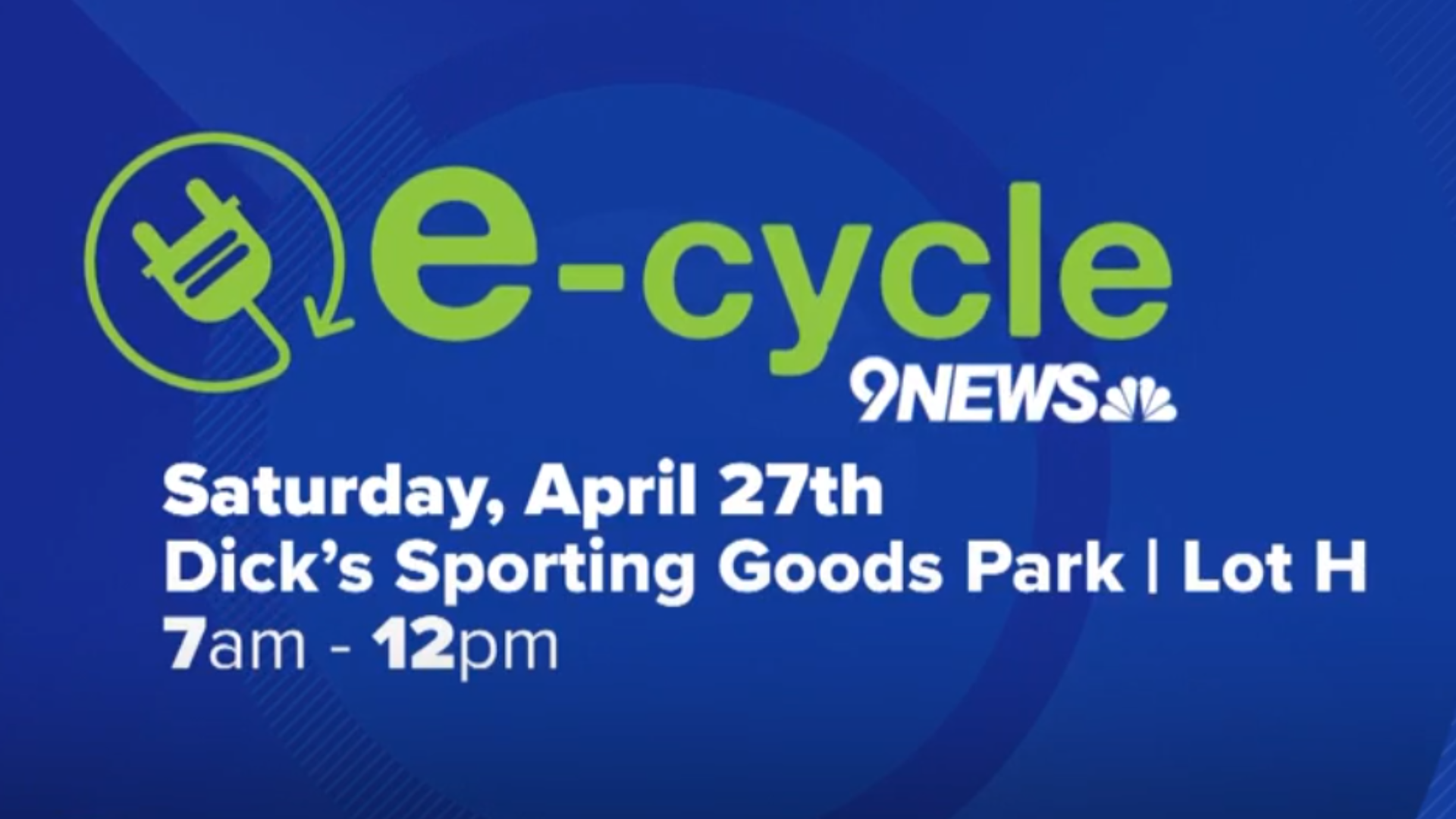 9NEWS has partnered with Techno Rescue to host an electronic recycling event at Dick's Sporting Goods Park in Commerce City on Saturday, April 27, 2019.