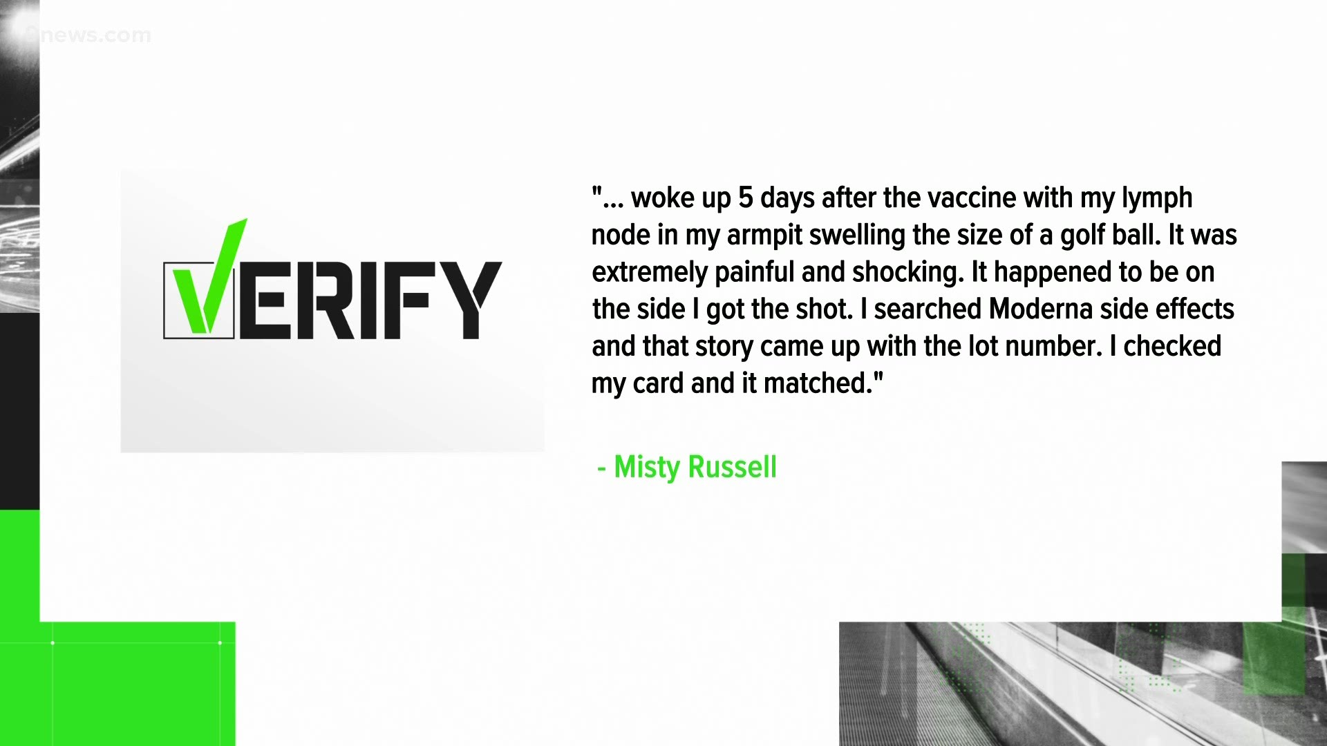 Misty Russell received a Moderna vaccine from a batch linked to six allergic reactions at a site in San Diego.