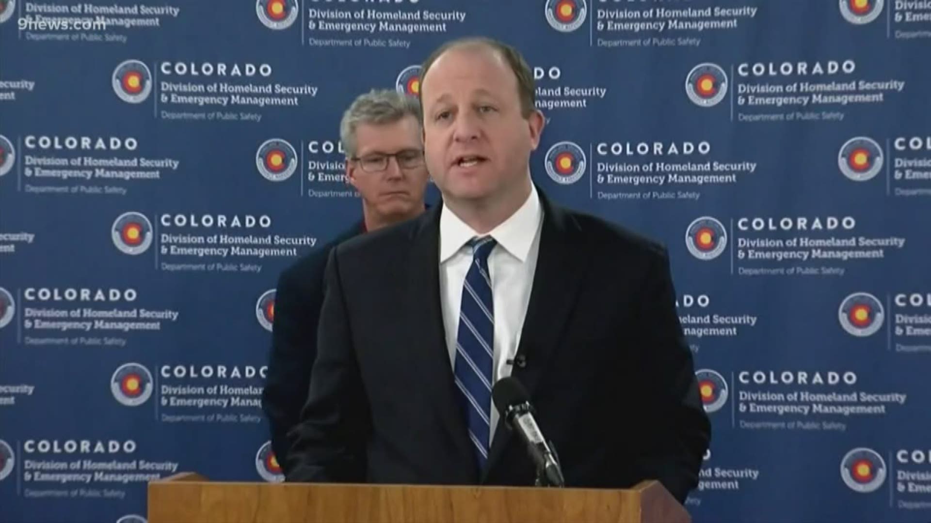 Polis also said he sent a letter to President Donald Trump requesting that he declare a major disaster area for Colorado as he has for California and New York.