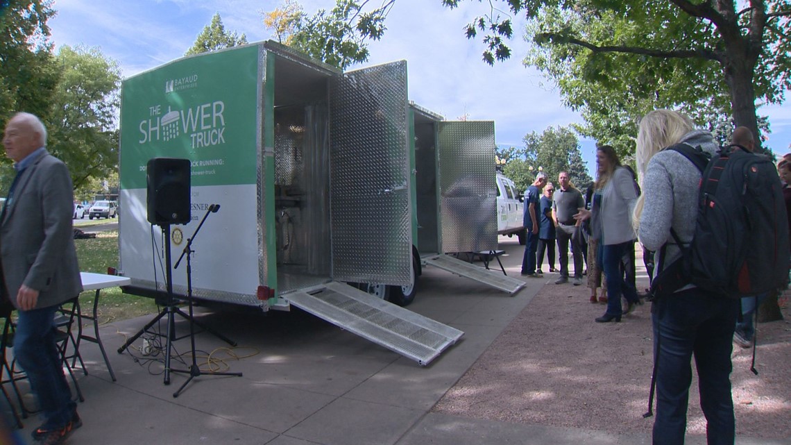 Group launches mobile showers for Denver's homeless