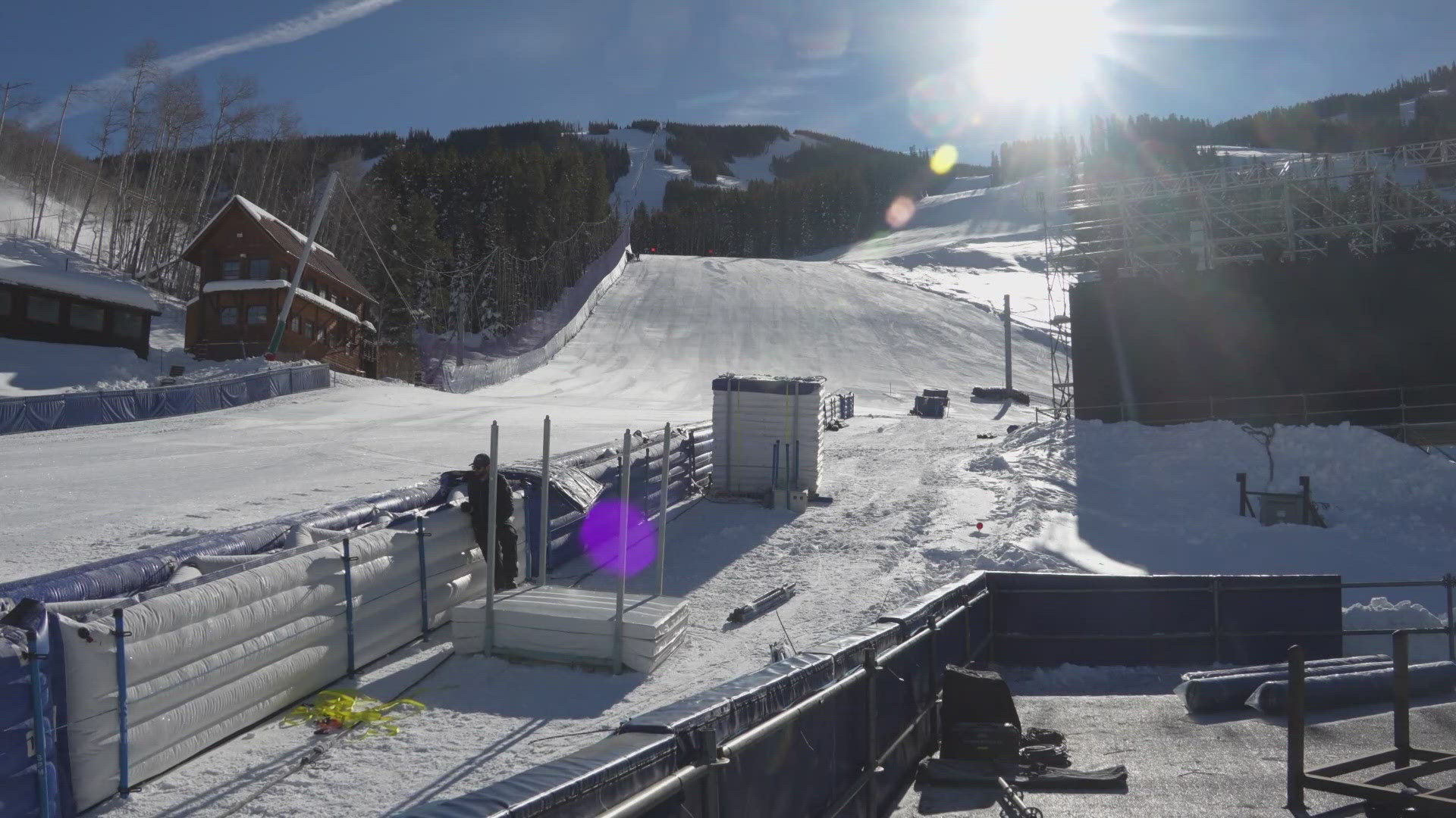 Birds of Prey course crews are setting up for two weekends of men’s and women’s World Cup ski racing. Teams are building a new viewing area called The Public Perch.