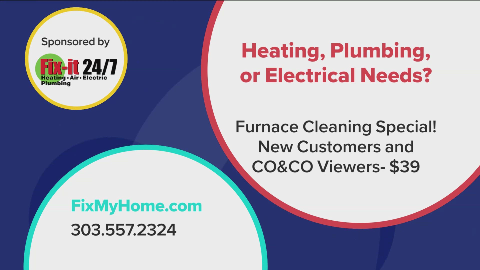 Call 303.557.2324 or visit FixMyHome.com to get started with a $39 furnace cleaning for new customers! **PAID CONTENT**