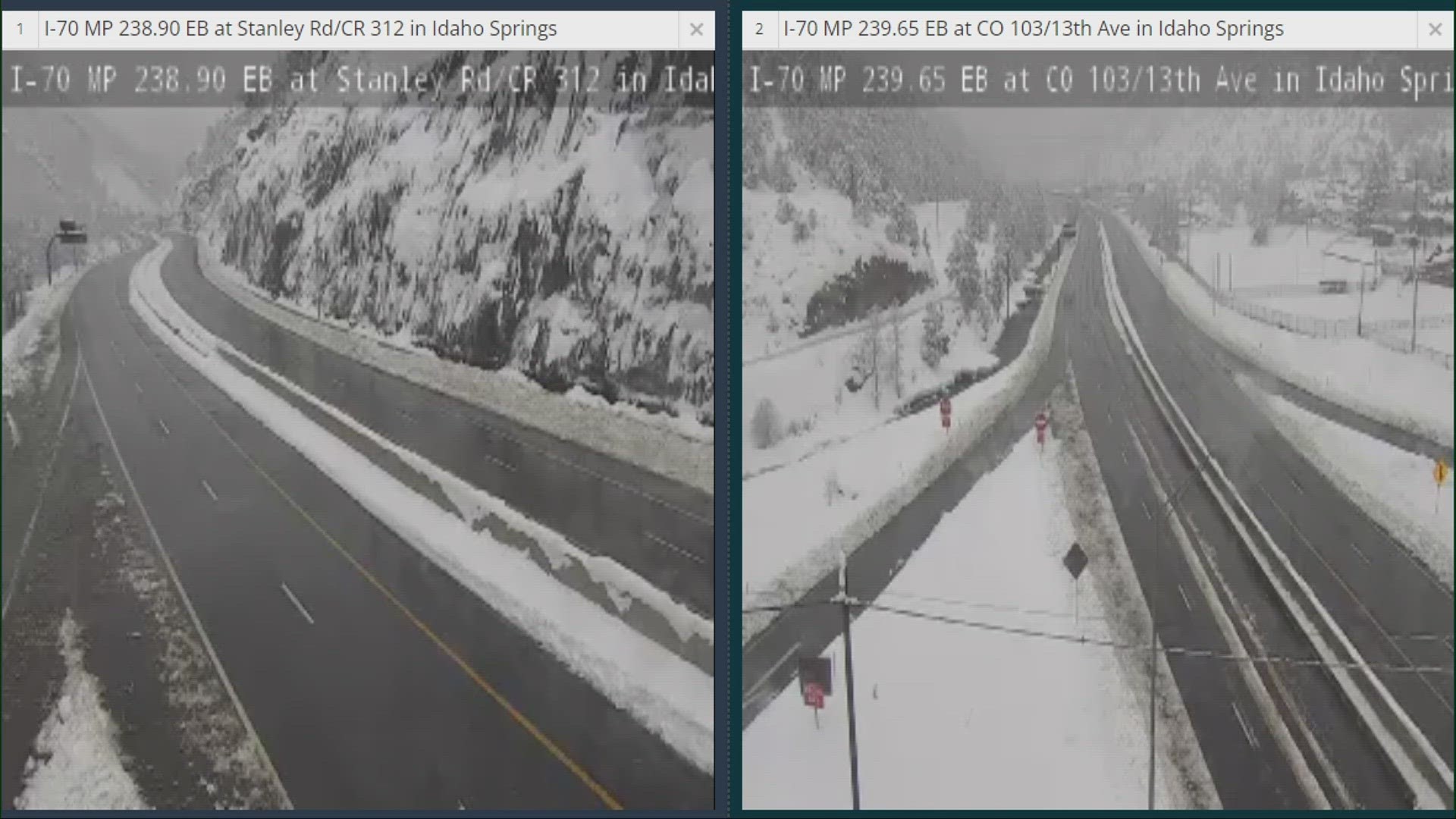 CDOT I70 mountain corridor still slushy and slick