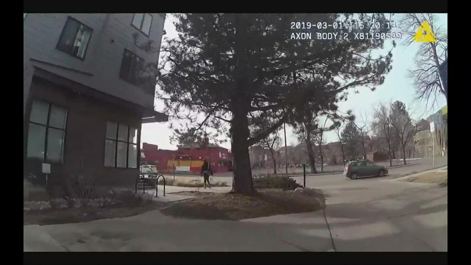 Raw body camera footage from the Boulder Police Department shows the confrontation between former officer John Smyly and Zayd Atkinson a student at Naropa University. The video contains strong language.