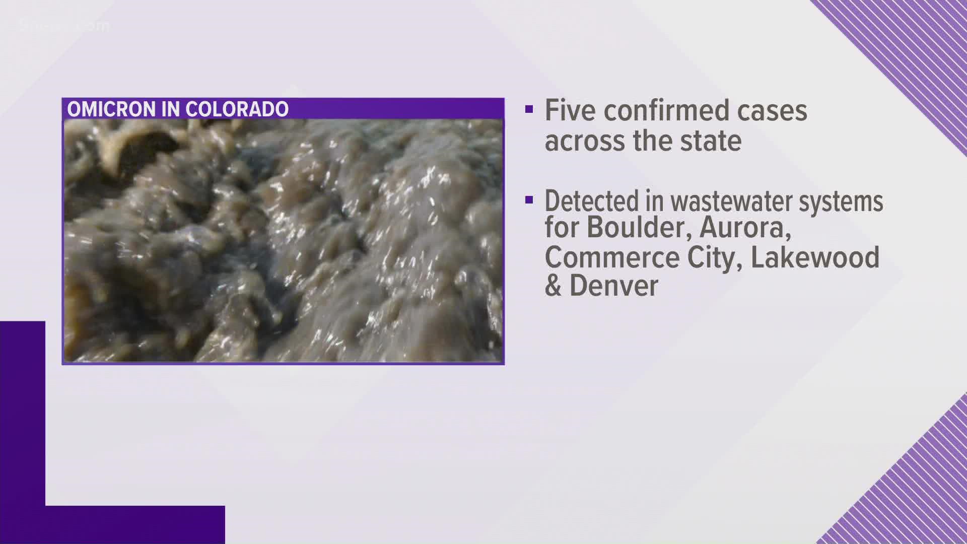 The Omicron variant was detected in multiple wastewater systems in the Denver Metro area, health leaders said Thursday.