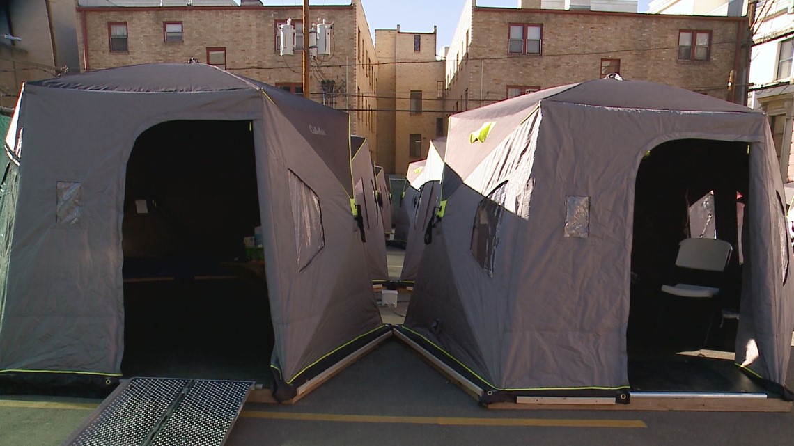 A village of ice-fishing tents is Denver's latest alternative to shelters  for the city's unhoused residents