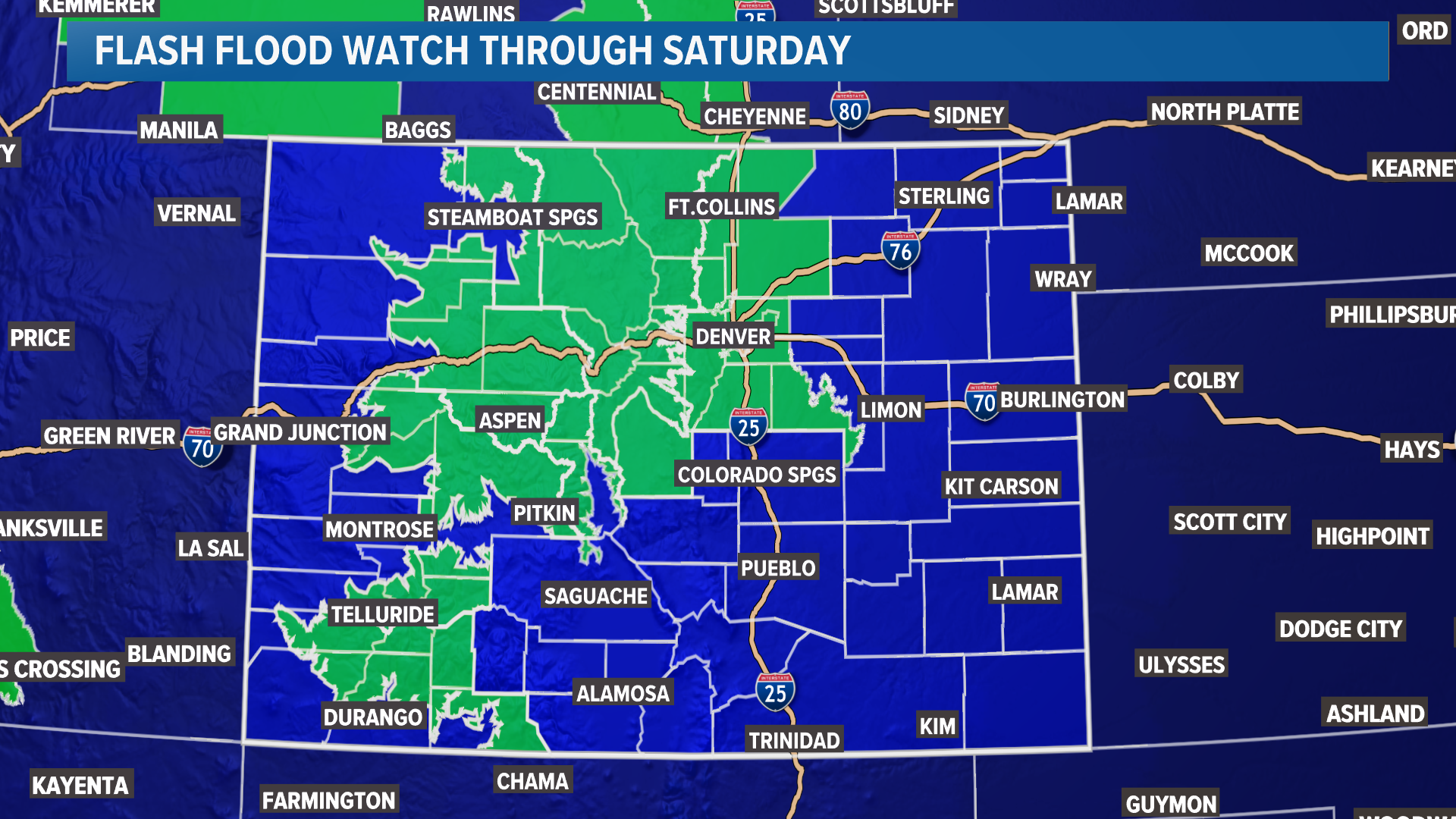 Flash Flood Watch for Denver through Saturday | 9news.com