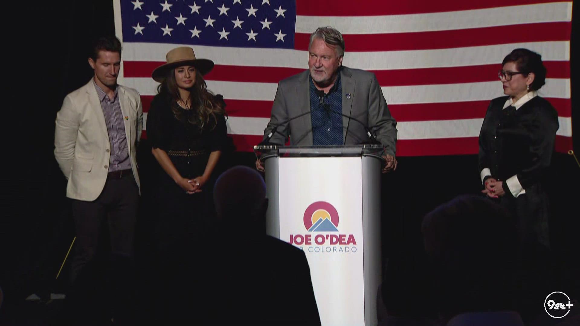 "We could not have done this without the massive coalition we have built here in Colorado," O'Dea said in his victory speech.