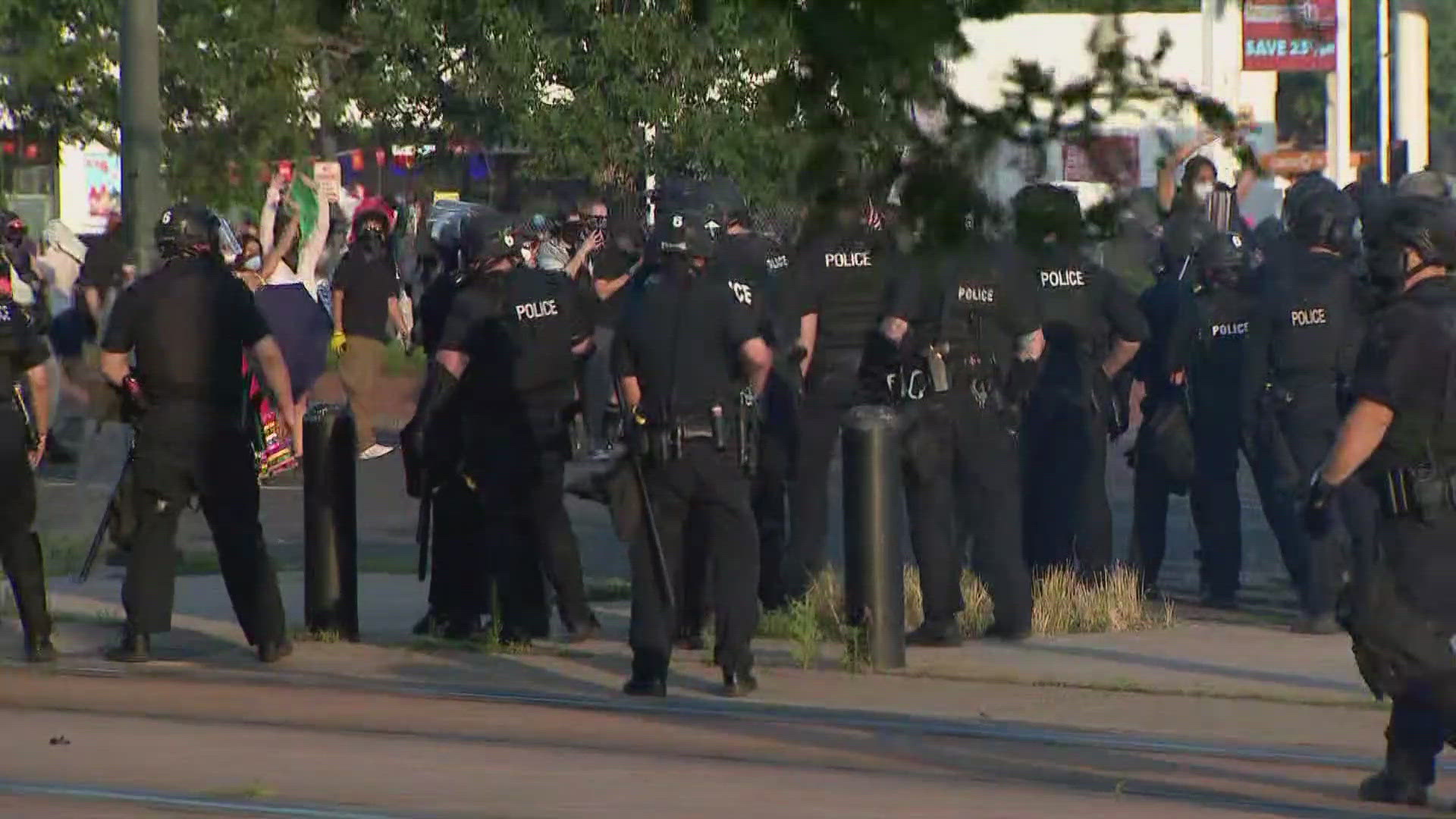In a Sunday update, Denver Police said more than 30 people were arrested on protest-related charges Saturday.