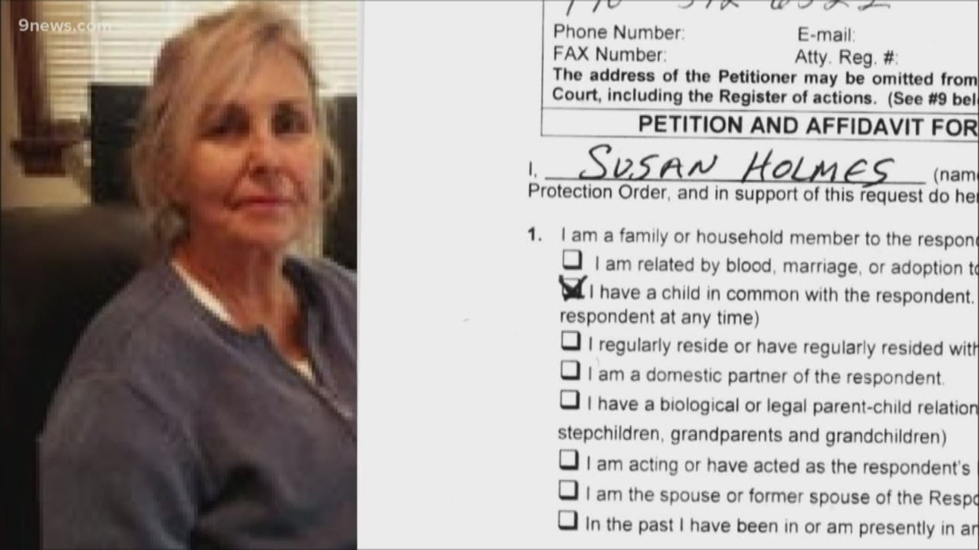 Susan Holmes, the mother who unsuccessfully tried to use Colorado's Red Flag gun law to disarm the officer who killed her son, was wanted for perjury.