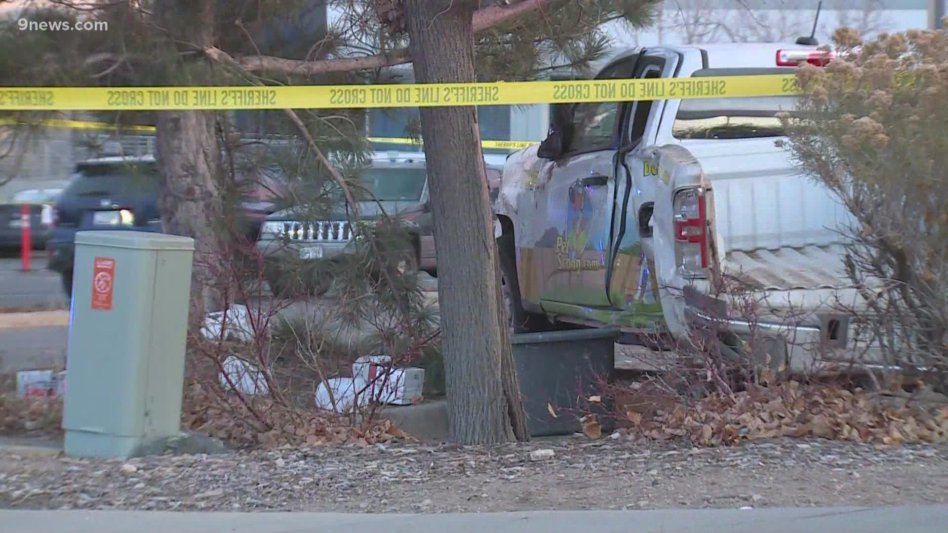A man and woman were found dead with gunshot wounds in a crashed vehicle in Centennial Monday, according to the Arapahoe County Sheriff's Office.