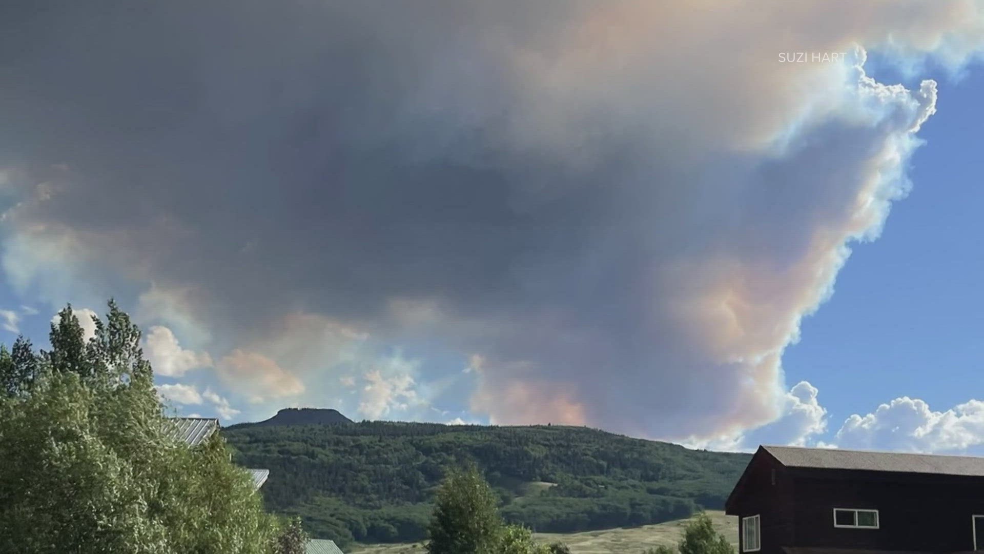 The U.S. Forest Service said the Lowline Fire is burning on a 9,400-foot ridge between Gunnison and Crested Butte.