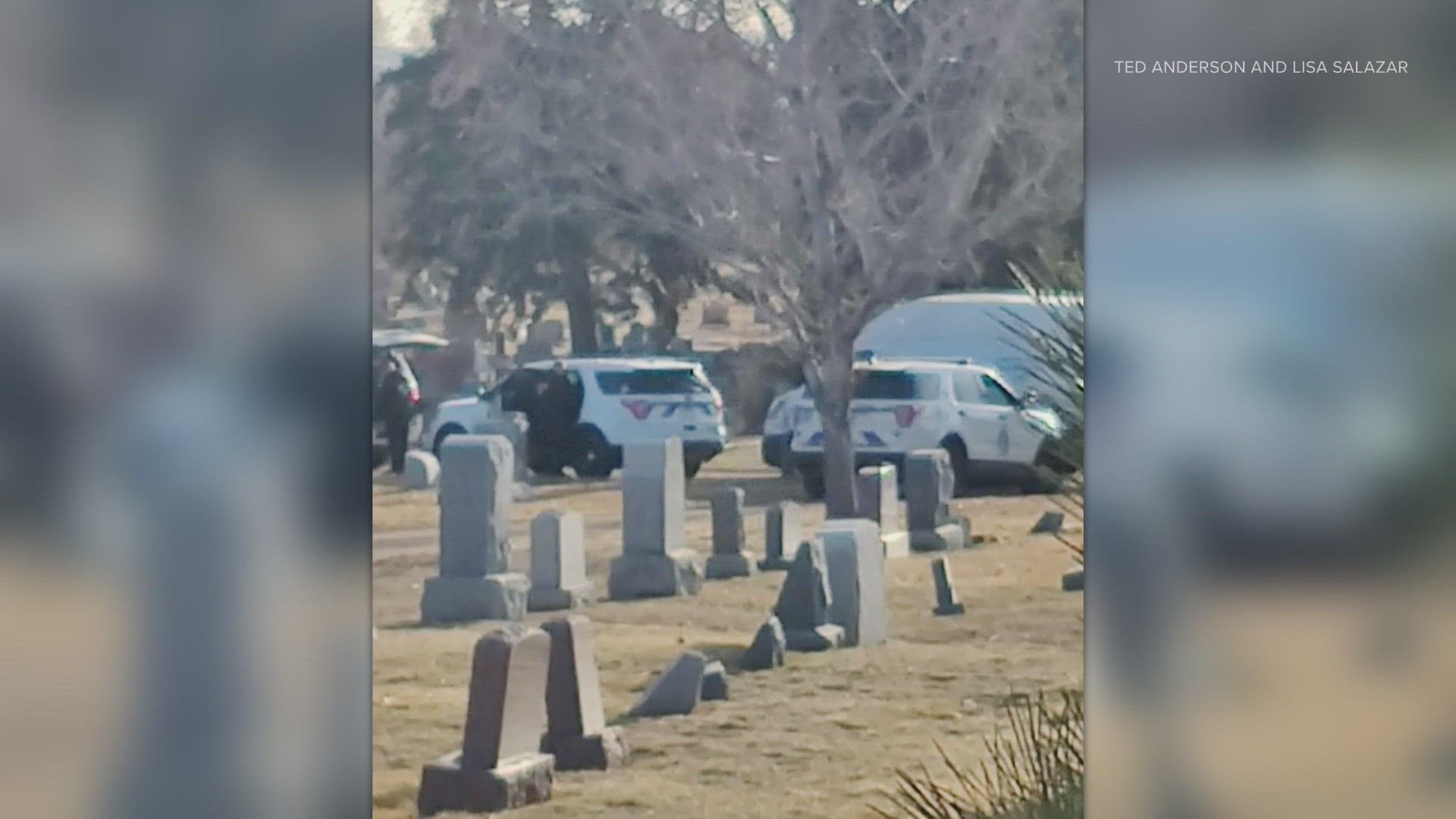 Officers were called to the cemetery just after 2:30 p.m. Saturday, police said.