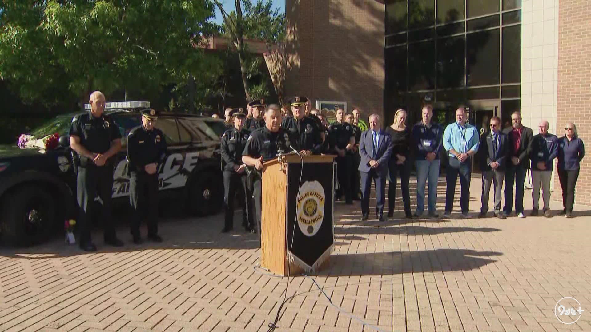 Arvada Police Department gives an update on the line of duty death of an officer Sunday morning.
