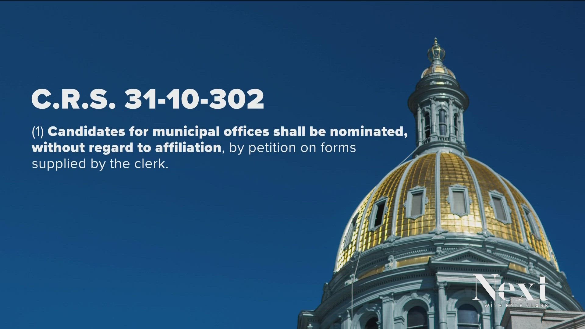 Terri, the short answer is state law. "Candidates for municipal offices shall be nominated, without regard to affiliation..."