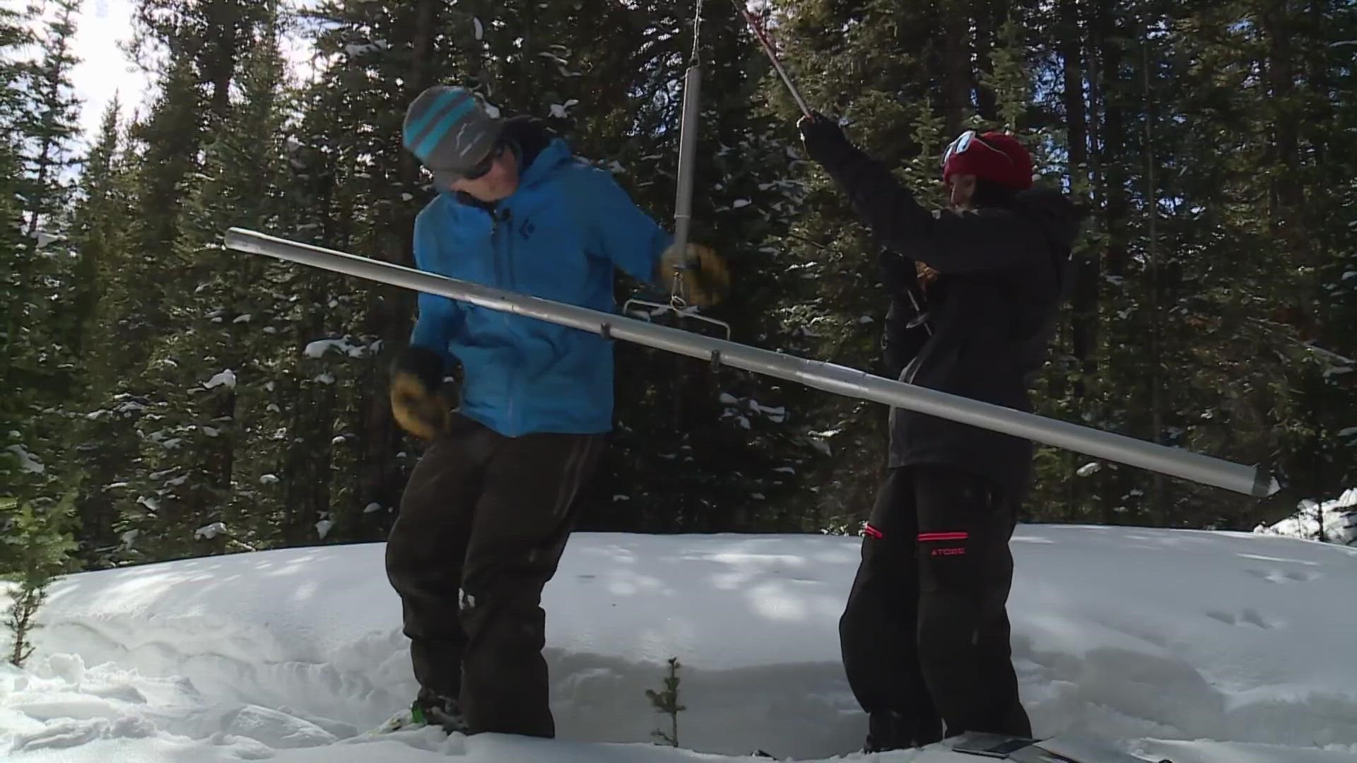 Scientists measure the amount of water in that snowpack using a network of automated weather stations but it's also still measured by hand.