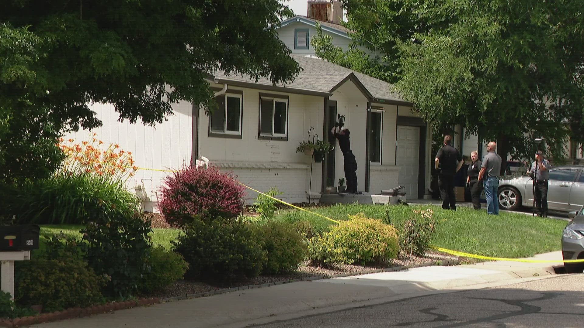 Ten people were inside the home on West 88th Place when shots were fired around 12:30 a.m. Friday.