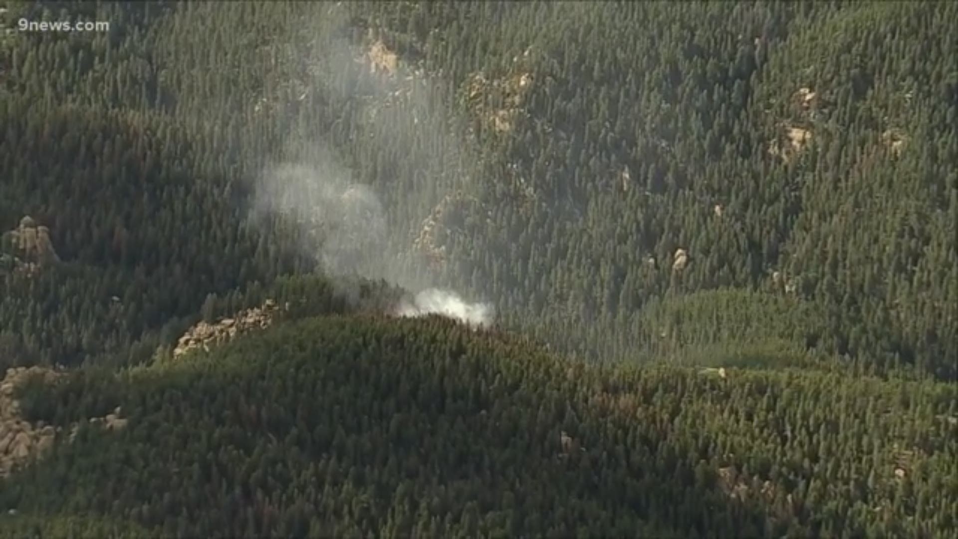 Ground and air crews are working to battle the blaze, which started burning on Thursday afternoon.