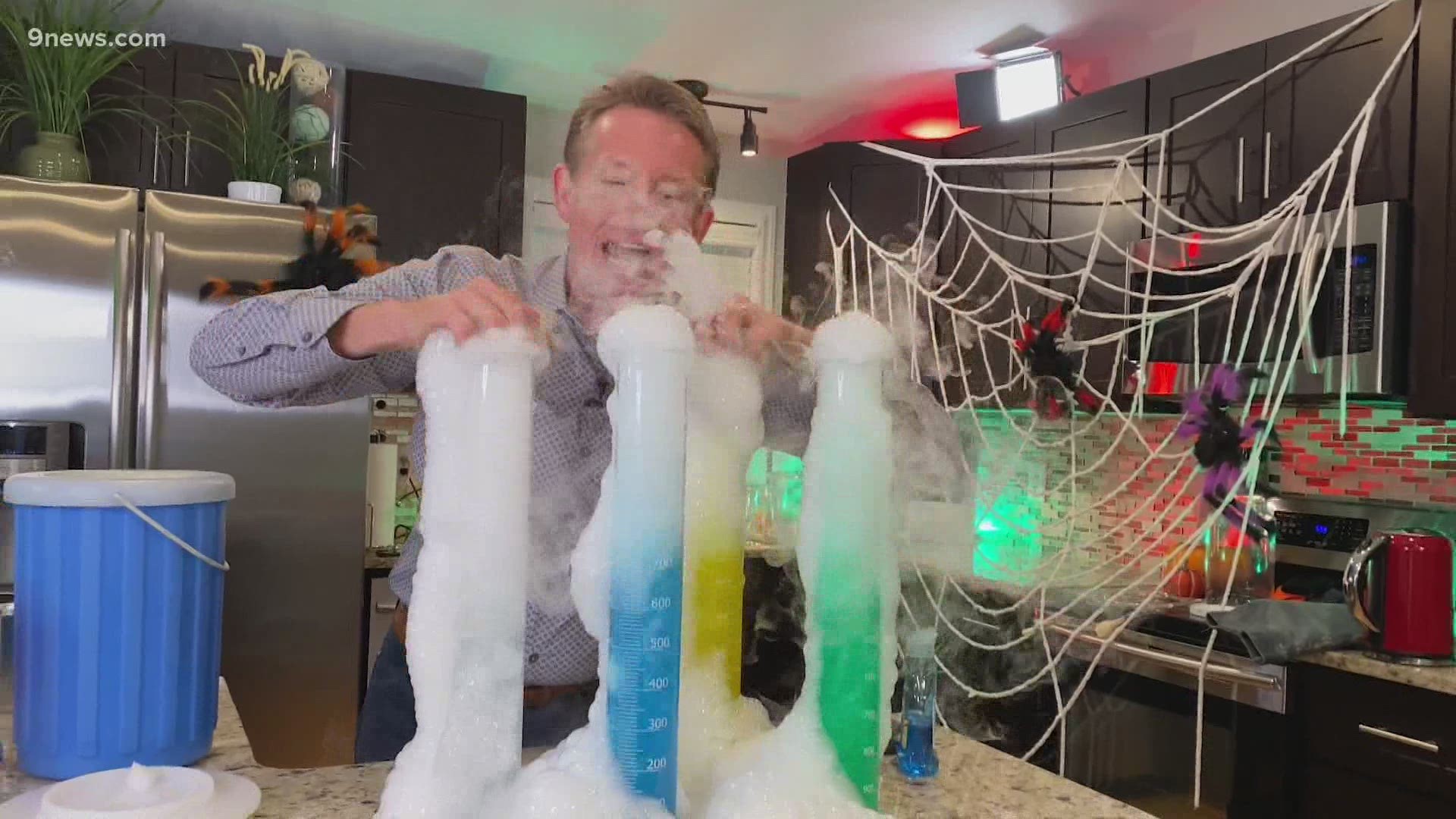 Soapy water isn't just for cleaning your hands when you're Steve Spangler. Add a piece of dry ice to the mixture and your Science Minute will turn into hours of fun.