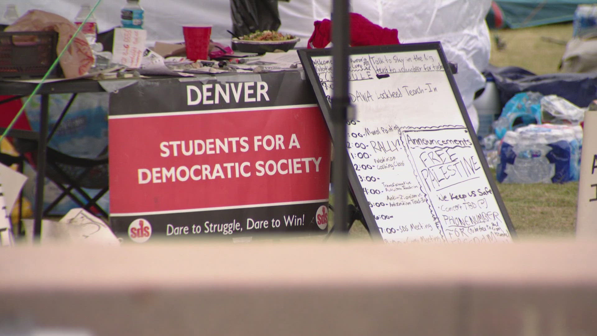 The protesters turned down the offer, and the Auraria Campus encampment was still up after the 5 p.m. Thursday deadline.