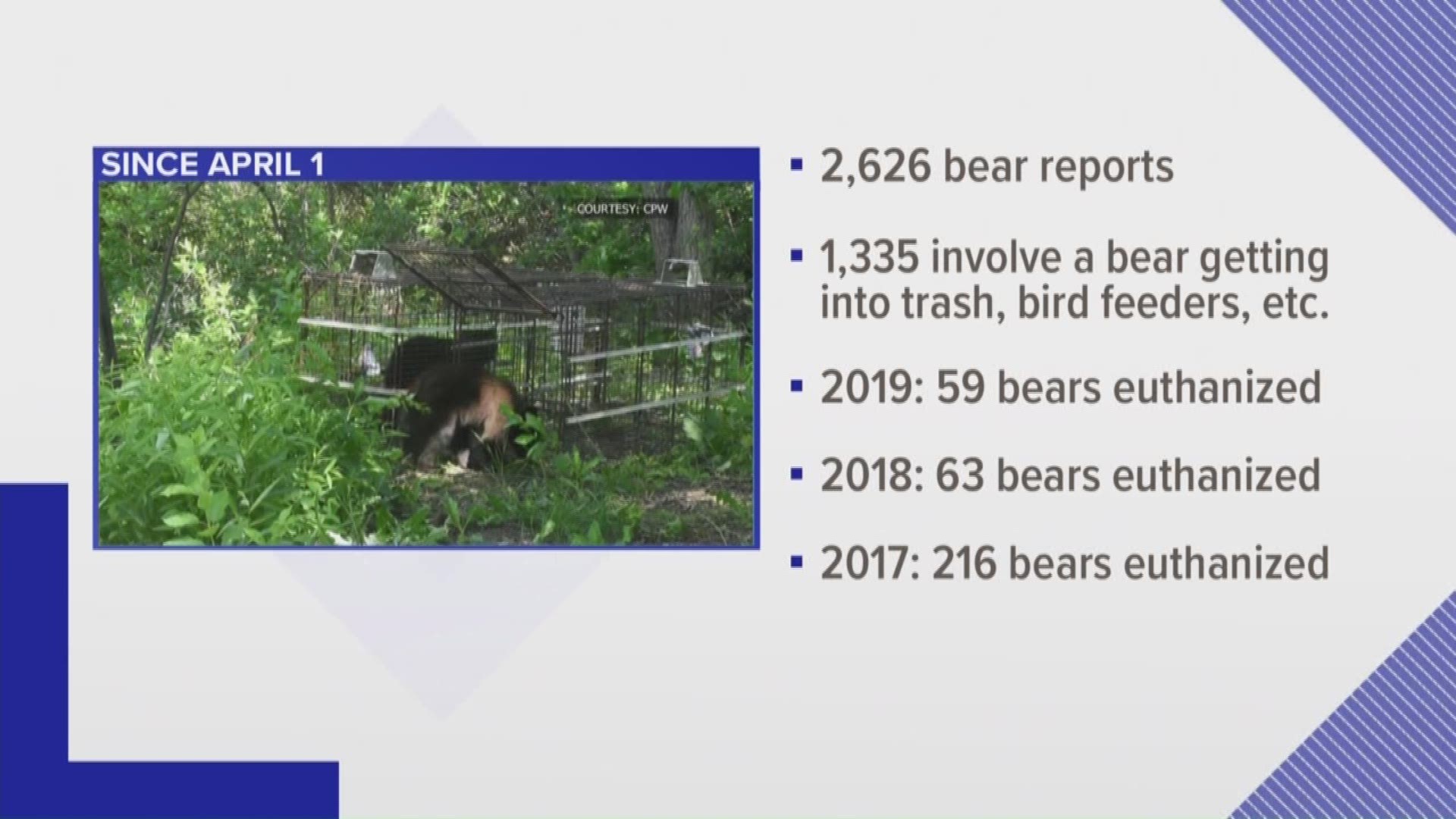 There have been more than 26,00 bear reports statewide since April 1st.