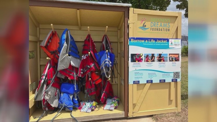 Family starts life jacket loaner station at Boyd Lake