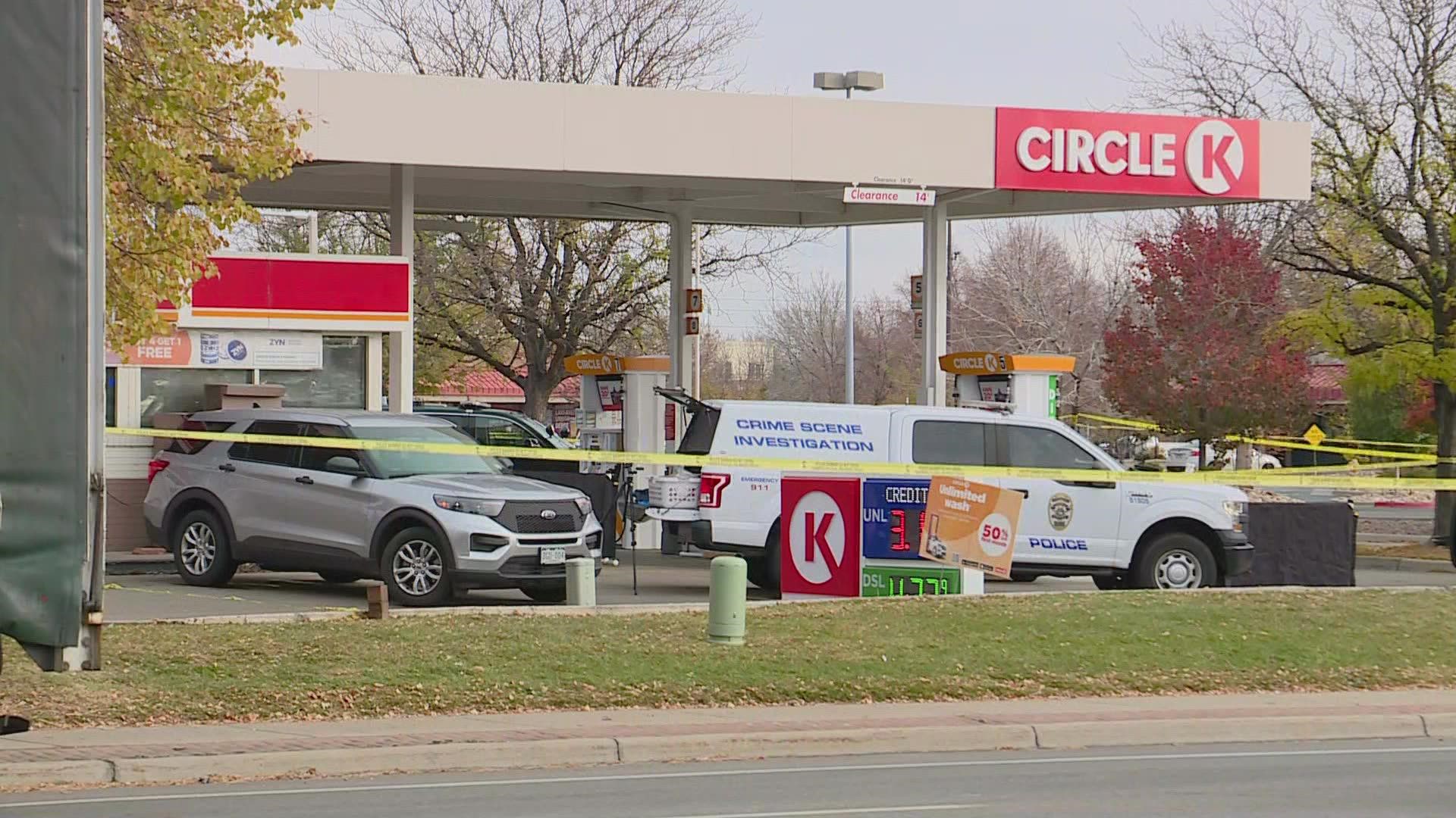 A Lafayette police officer was shot in the leg and a suspect was fatally shot after an exchange of gunfire at a gas station early Tuesday morning.