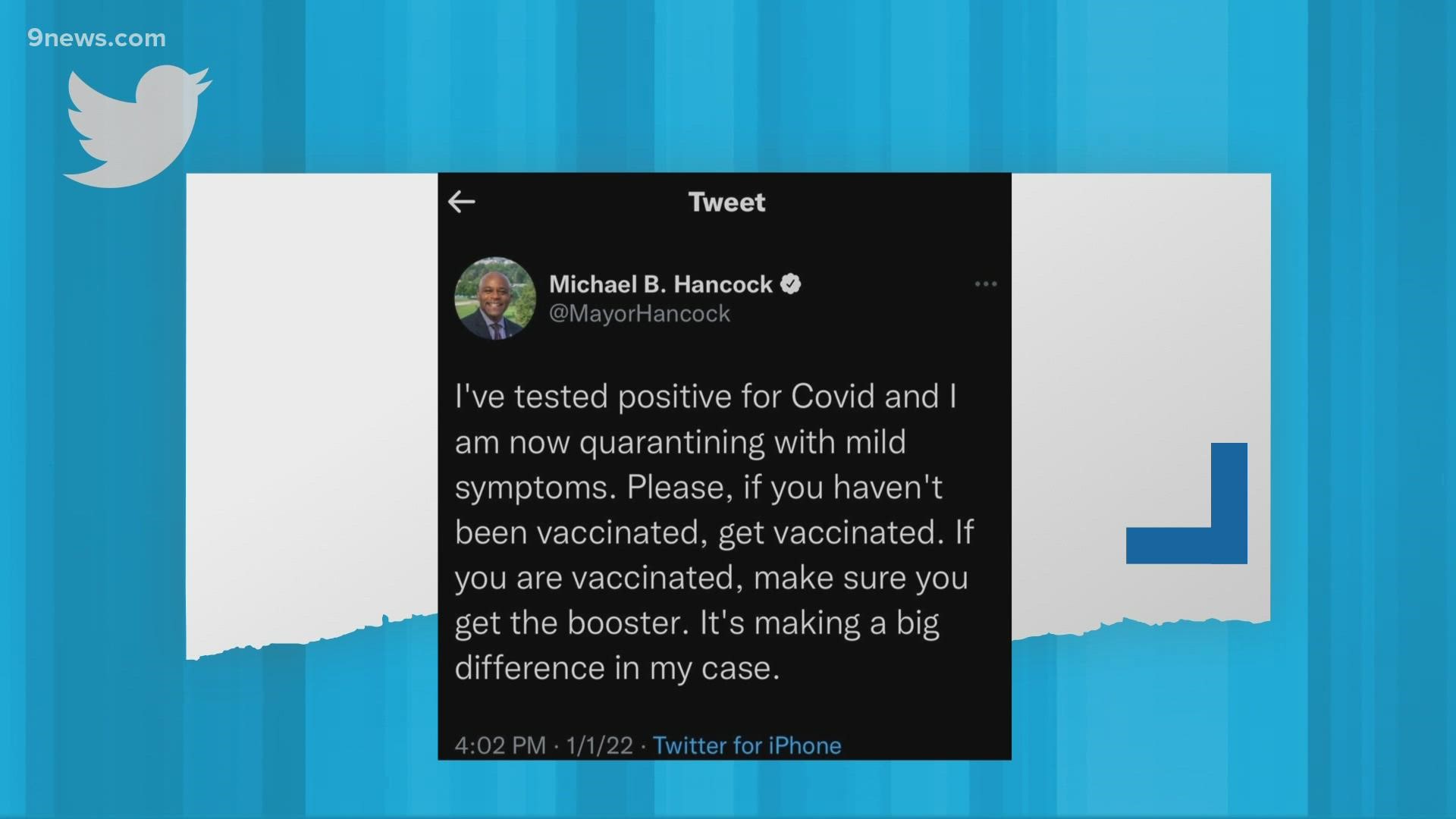 Denver Mayor Michael Hancock said on Saturday he is quarantining and experiencing mild symptoms after testing positive for COVID-19.
