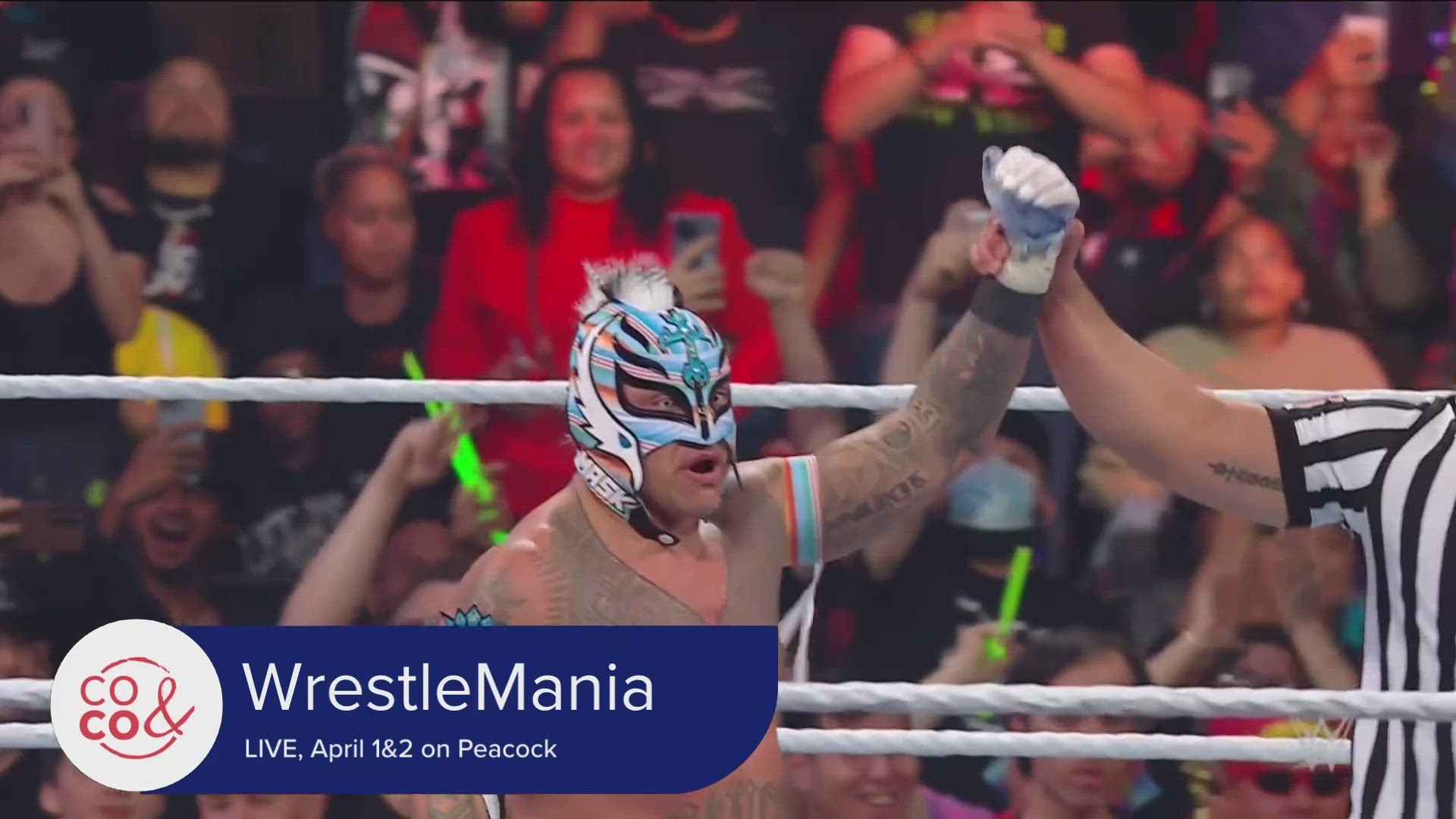 Watch Rey Mysterio at WrestleMania 39, live from LA on Saturday and Sunday only on Peacock.