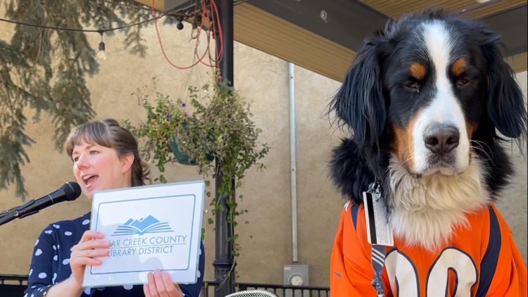 Parker the Snow Dog on 9News, Lights, camera, action! Talking Denver  Broncos, snow and ice fishing this morning in the 9NEWS (KUSA) studio.  #mayorparker, By Mayor Parker the Snow Dog