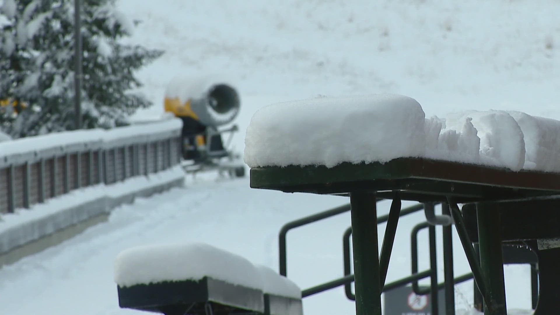 The Summit County Sheriff's Office is looking for a person who collided with a father and daughter at Keystone Resort in Colorado on Tuesday, injuring both.