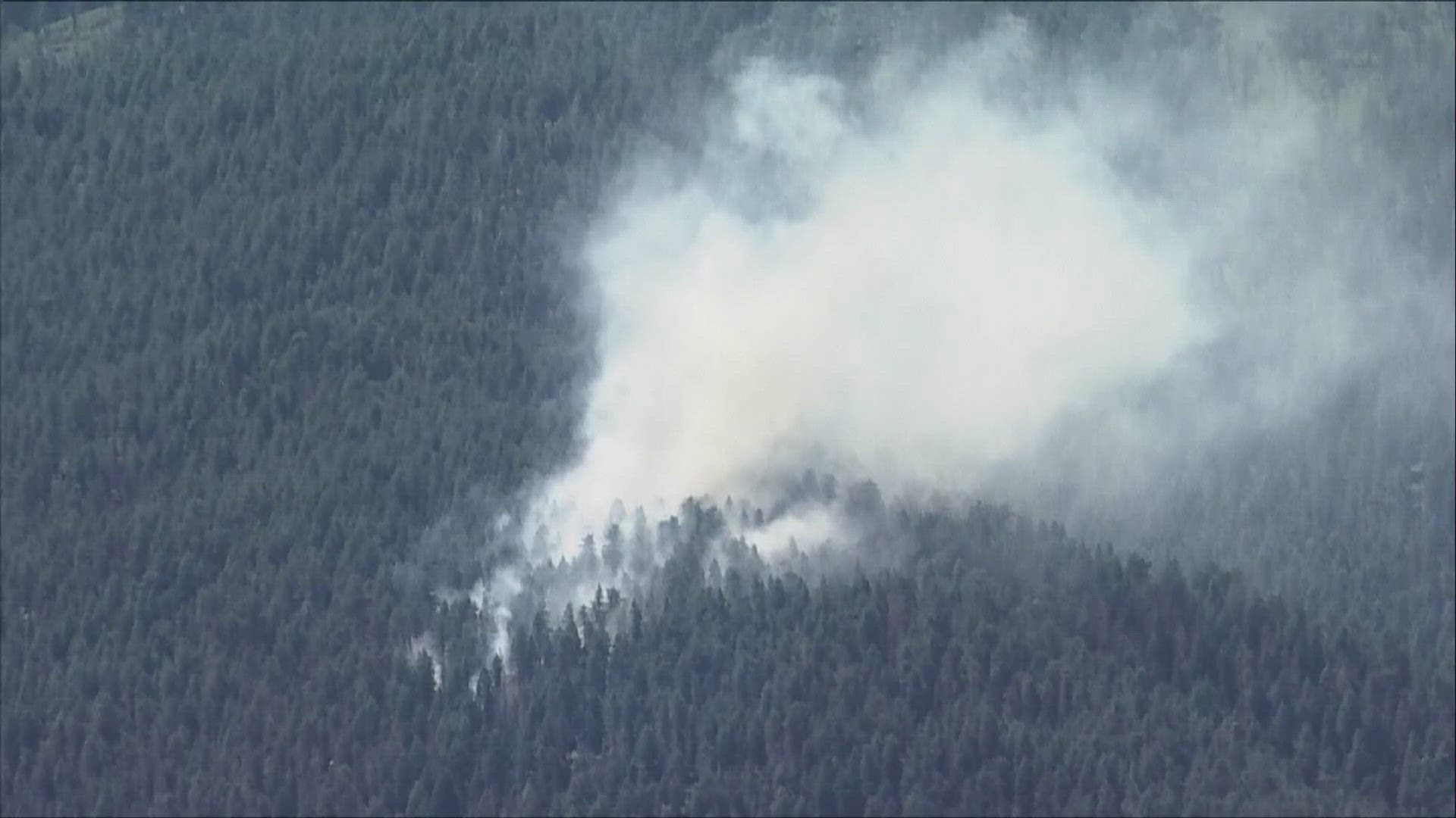 The U.S. Forest Service said the Bear Creek Fire is about three acres in size and was caused by lightning.