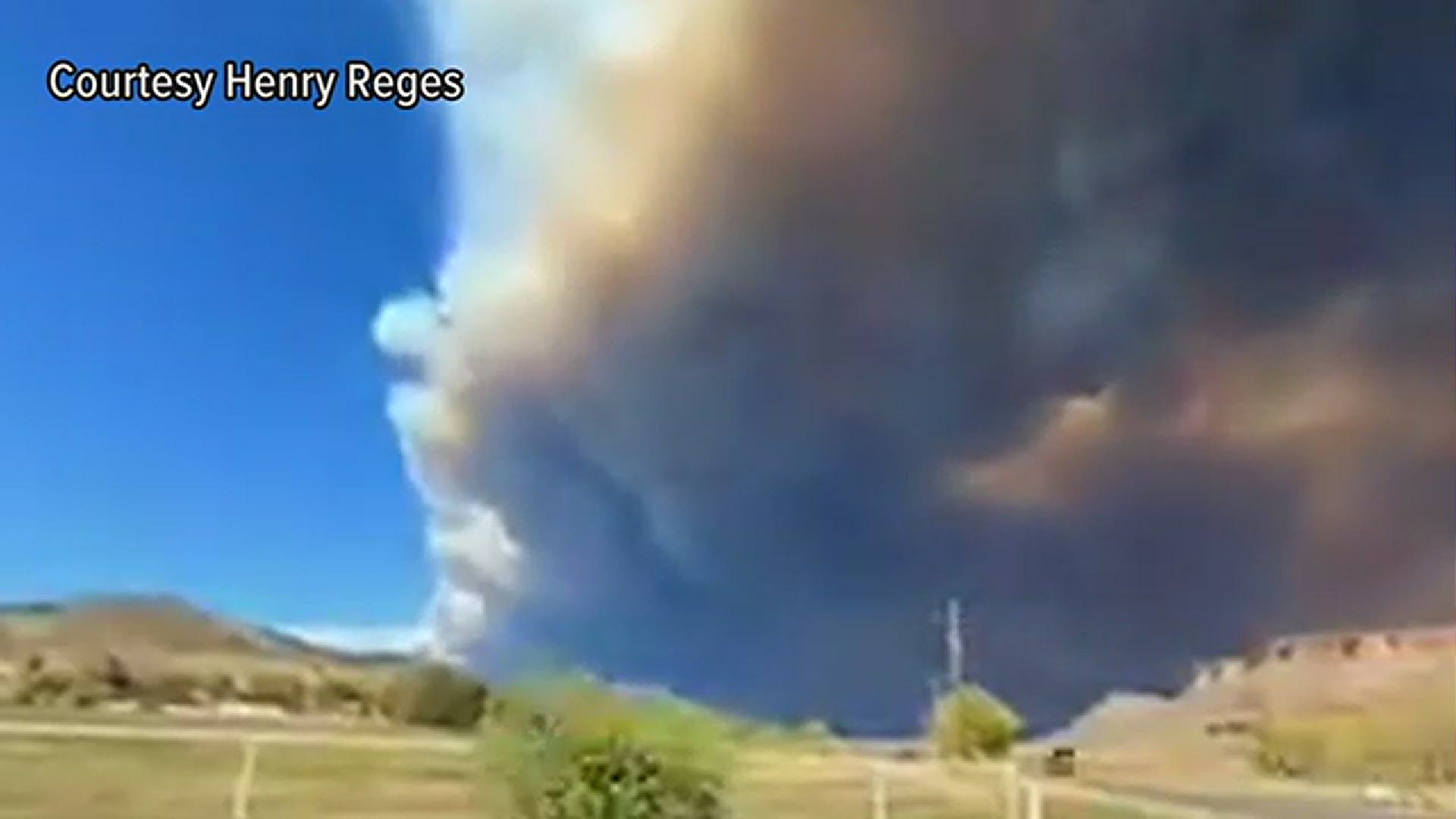 Here's a time-lapse of a large plume of smoke from the Cameron Peak Fire, taken near the mouth of the Big Thompson Canyon. Video courtesy: Henry Reges via Twitter.