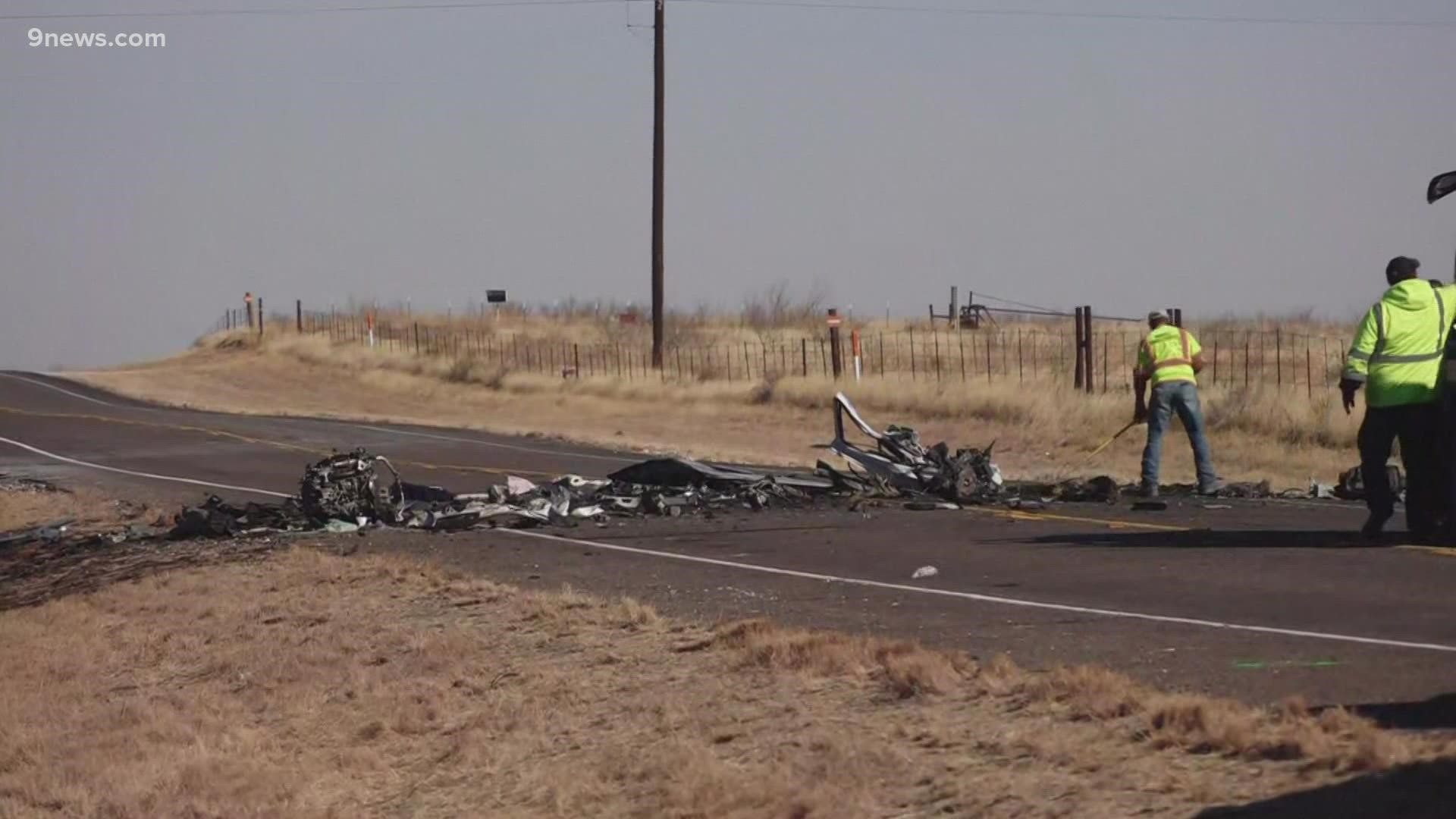 The truck’s left front tire, which was a spare tire, also blew out before impact, the NTSB said.