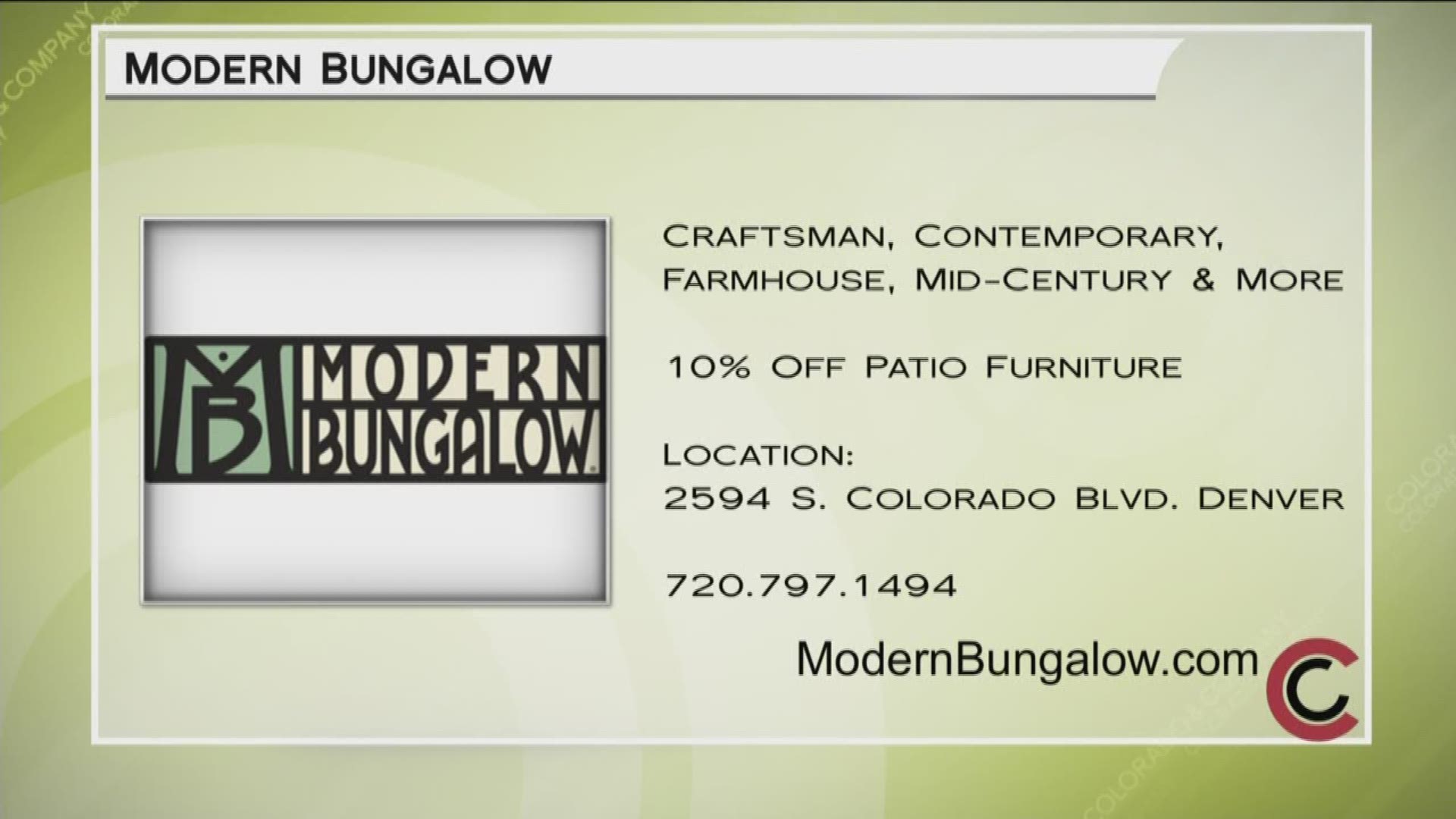 Craftsman, Contemporary, Farmhouse--Modern Bungalow has something to fit your style. Visit ModernBungalow.com or call 720.797.1494 to learn more.