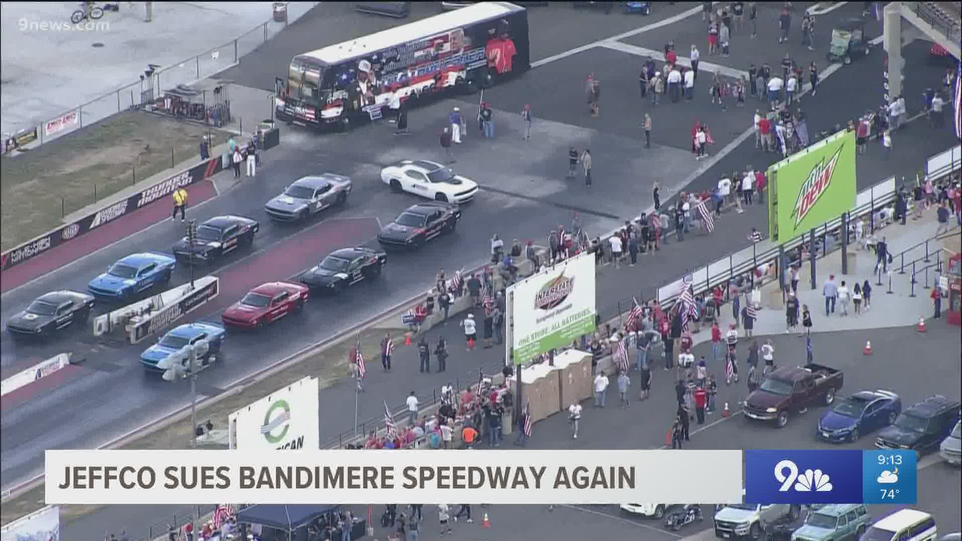 This is the second time that Jeffco Public Health has sued Bandimere Speedway.
