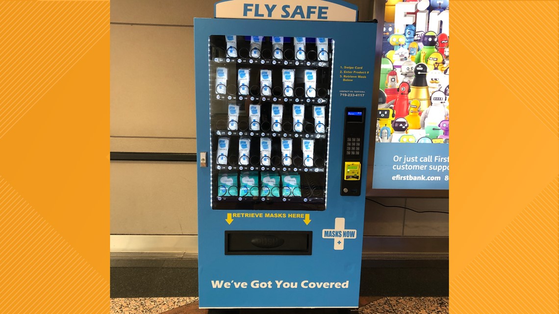 Vending machines sell face masks, hand sanitizer at DIA